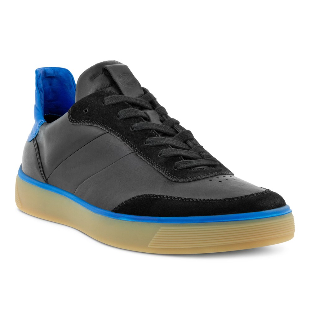 ECCO Mens Sneakers Black - Street Tray M Laced - VTX-157906